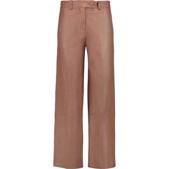 Helmut Lang Pants - Helmut Lang Wide-Leg Leather Pants